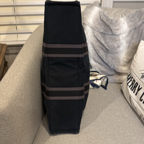 HERMES BLACK TOILE FOURRE TOUT HOLDALL MM CANVAS TOUT 16.5 X 12.5 X 4 - Picture 8 of 12